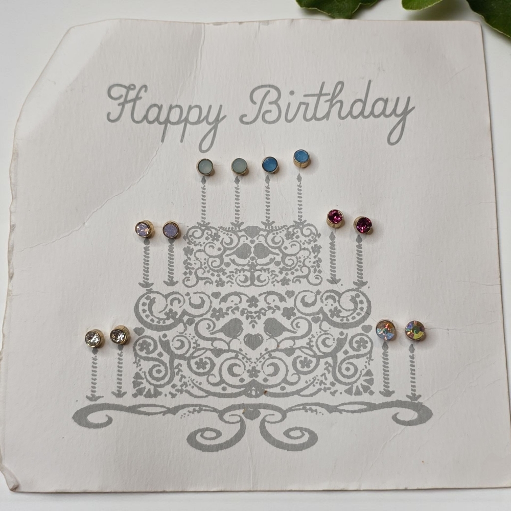 Elegant Multicolor Birthday Cake Decoration Earring Set